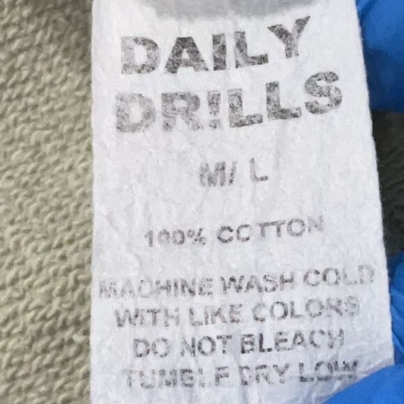 Daily Drills 100% cotton terry light tan oversized baggy sweatpants joggers M/L - Picture 5 of 5